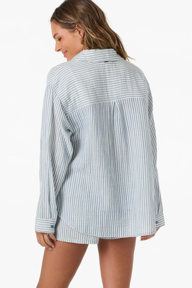 Leni Stripe Relaxed Shirt - Tofu