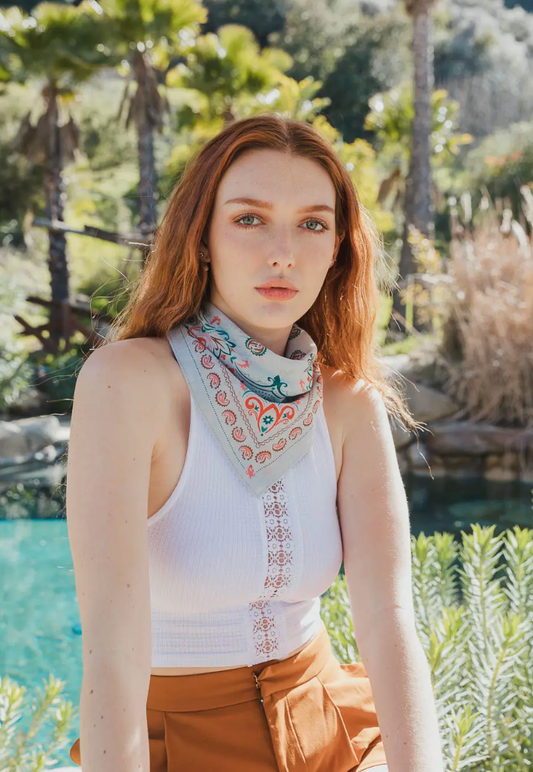Vintage Colorful Paisley Bandana