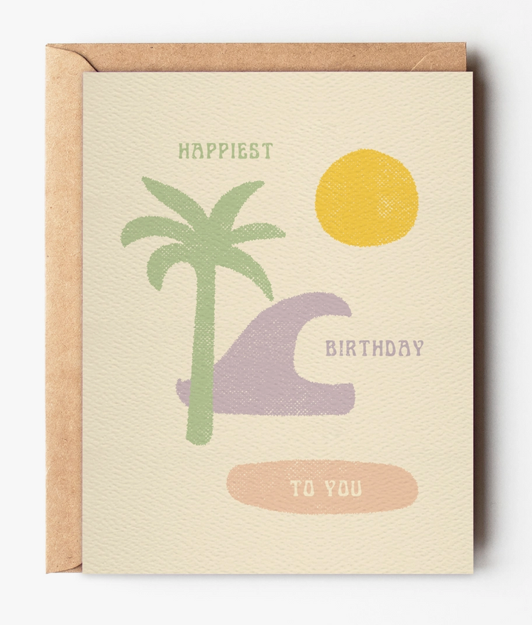 Happiest Birthday To You Beach Card