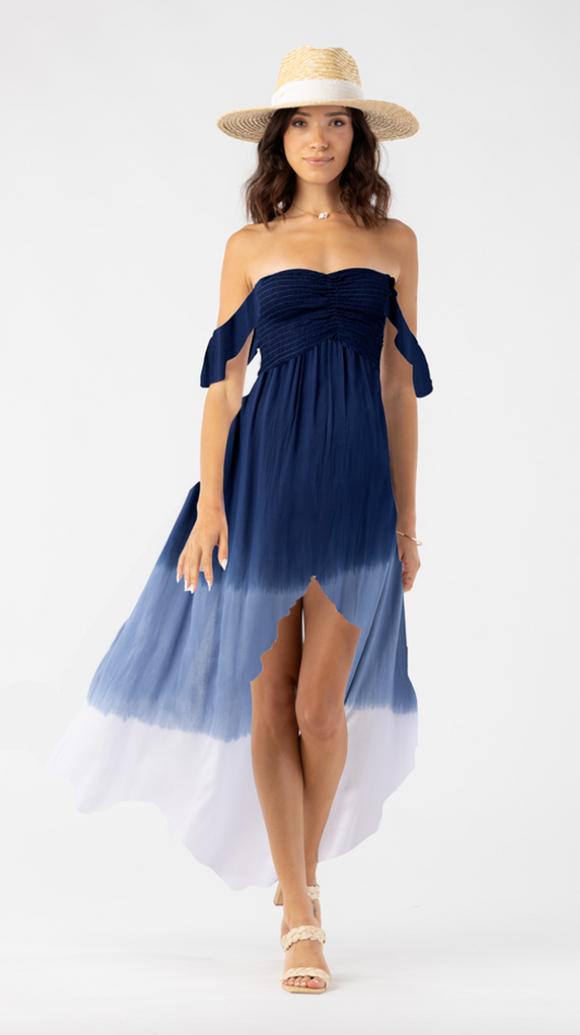 White Navy Ombre Brooklyn Maxi