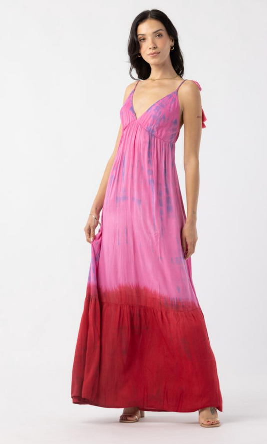 Fuchsia Ombre Dune Maxi Dress