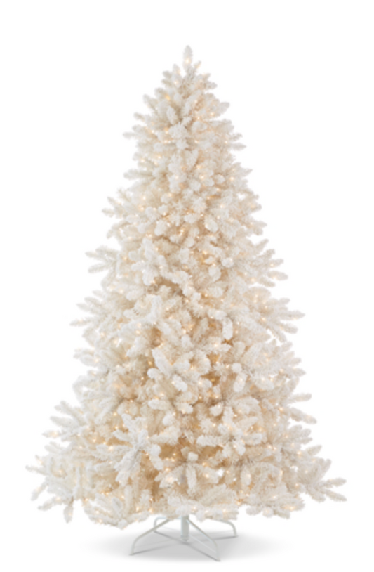 Snake Light Flocked Cream Balsam Fir Tree