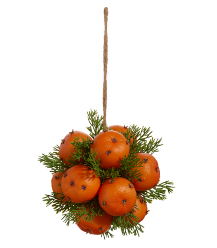 Pomander Orange and Pine Ornament