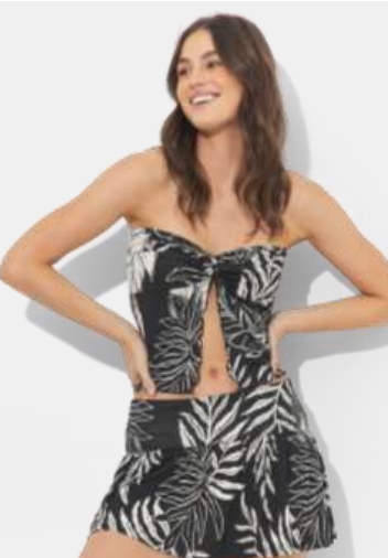 Jumbo Leaf Printed Jersey Ensemble