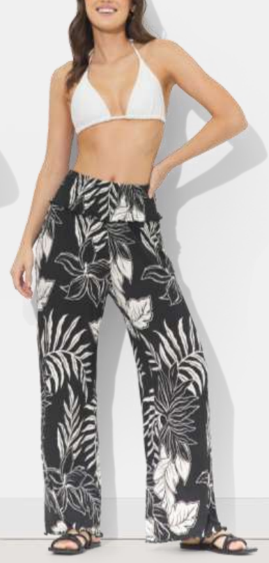Jumbo Leaf Printed Jersey Ensemble