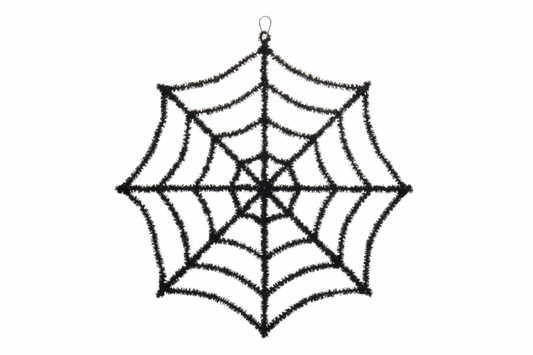 Black Tinsel Spiderweb
