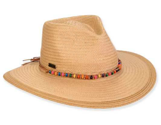Colorful Beaded Detail Safari Hat