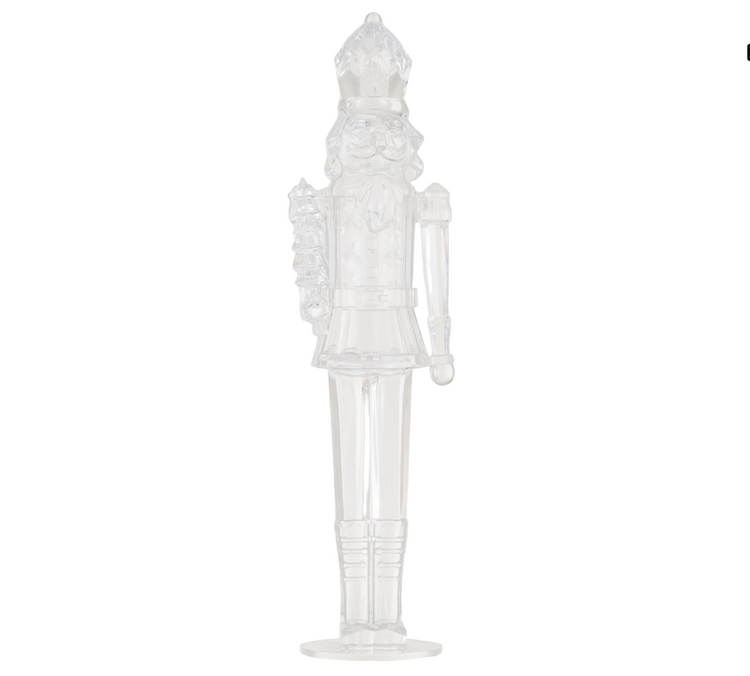 Acrylic Nutcracker Decor, Clear