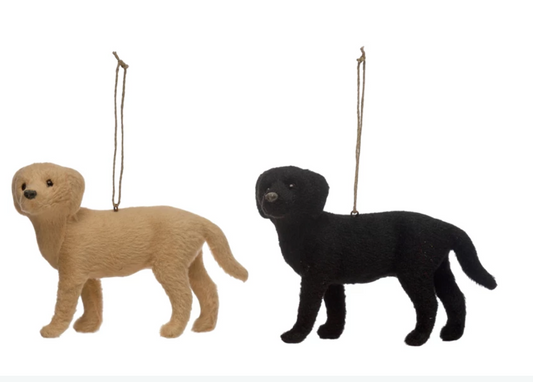 Faux Fur Labrador Ornament