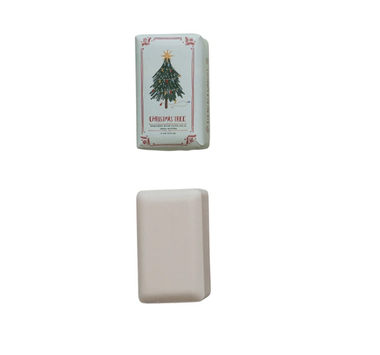 Christmas Tree Scented Olive Oil & Shea Butter Milled Bar Soap