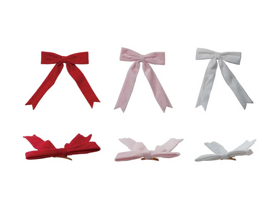 Velvet Clip-on Bow