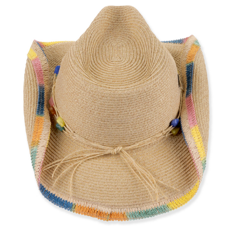 Western Multi Color Woven Trim and Beaded Detail