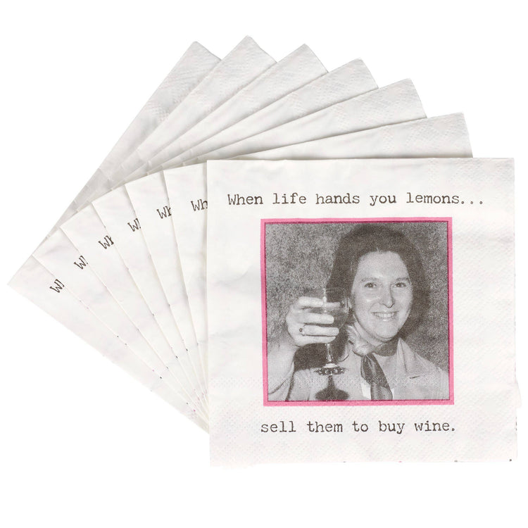 When Life Hands You Lemons Beverage Napkin