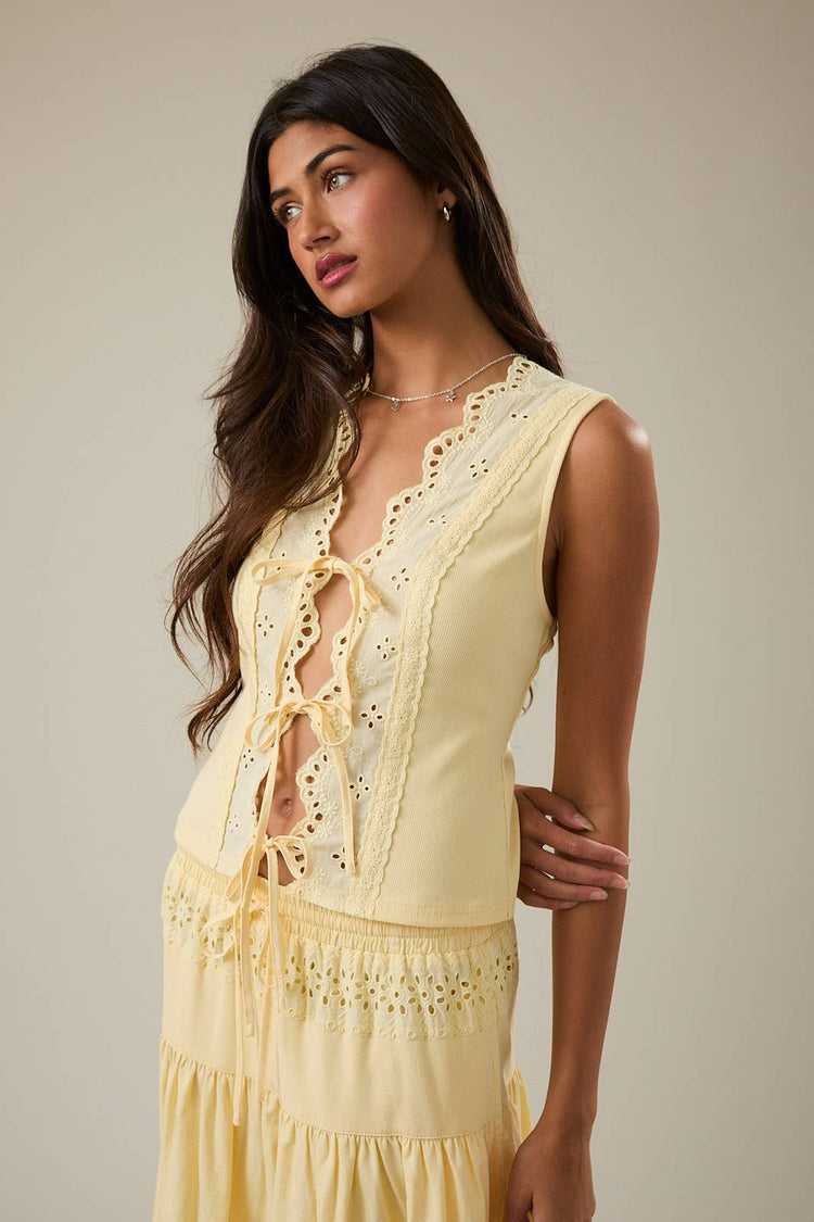 TIE FRONT VEST