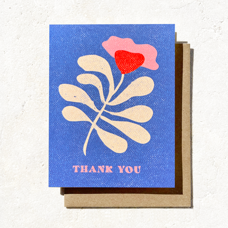 Floral Thank You Card | Modern Card | Abstract Thanks