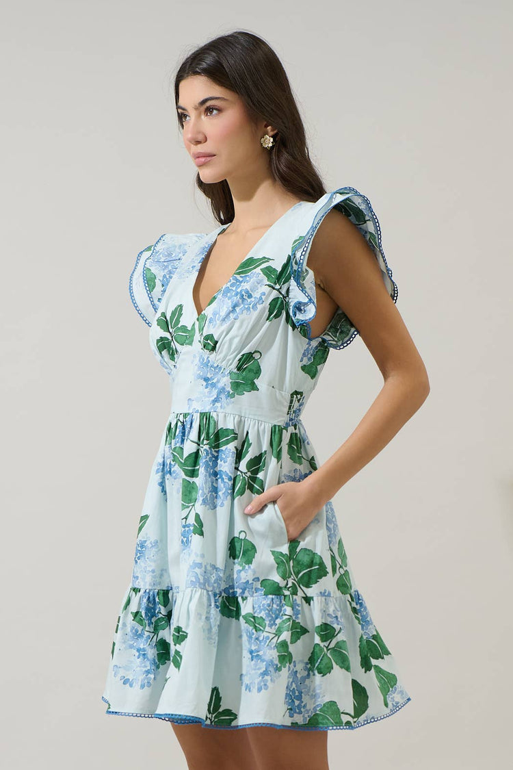 Mirla Floral Surie Ruffle Mini Dress