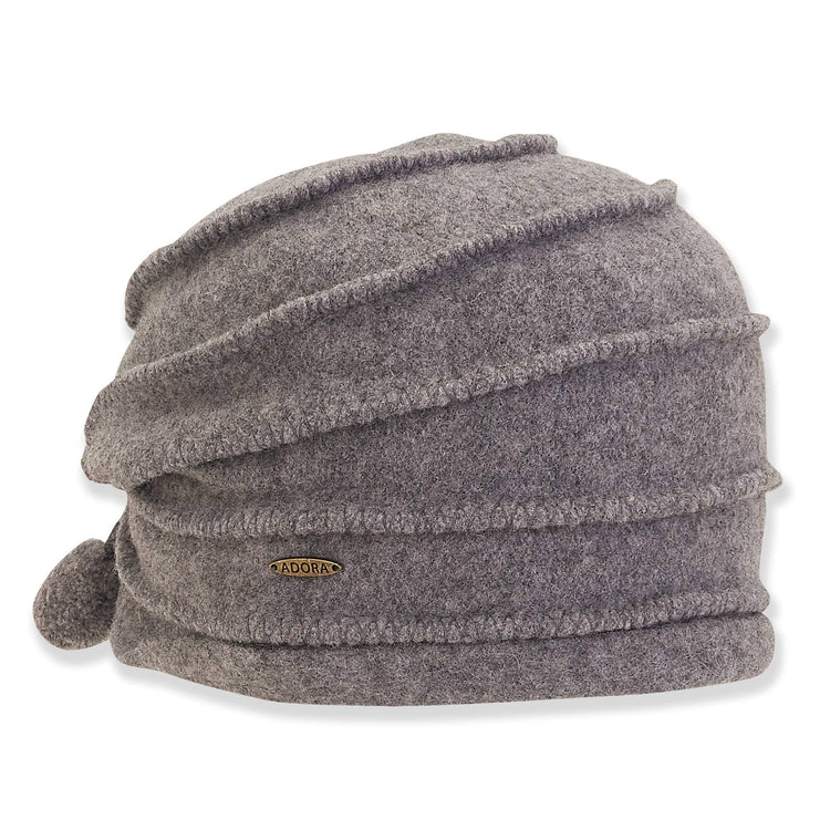 Grey, 100% Wool Turban