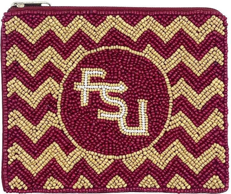 FSU Chevron Bead Pouch