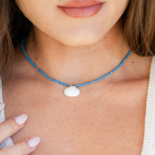 Assorted Seed Bead Necklaces with Shell Pendant