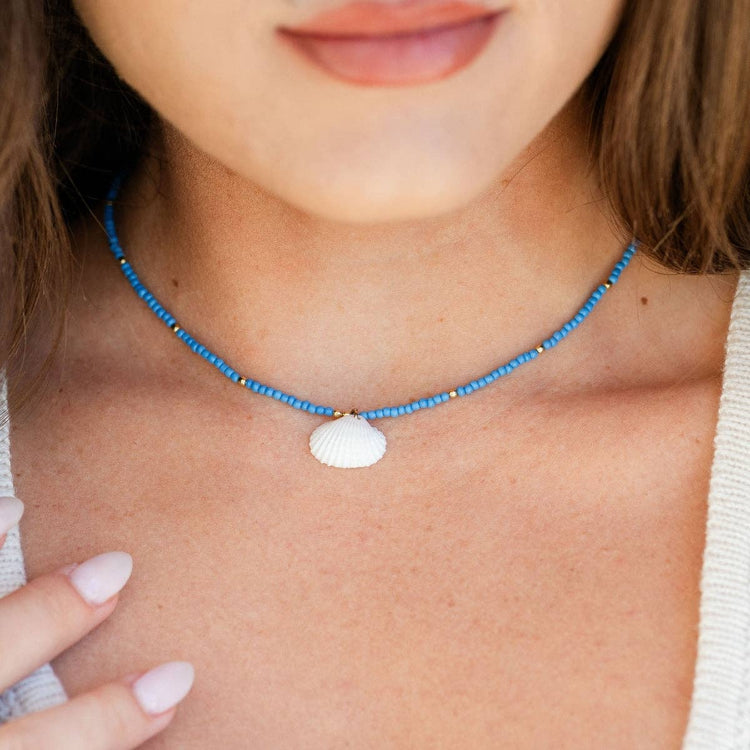 Assorted Seed Bead Necklaces with Shell Pendant