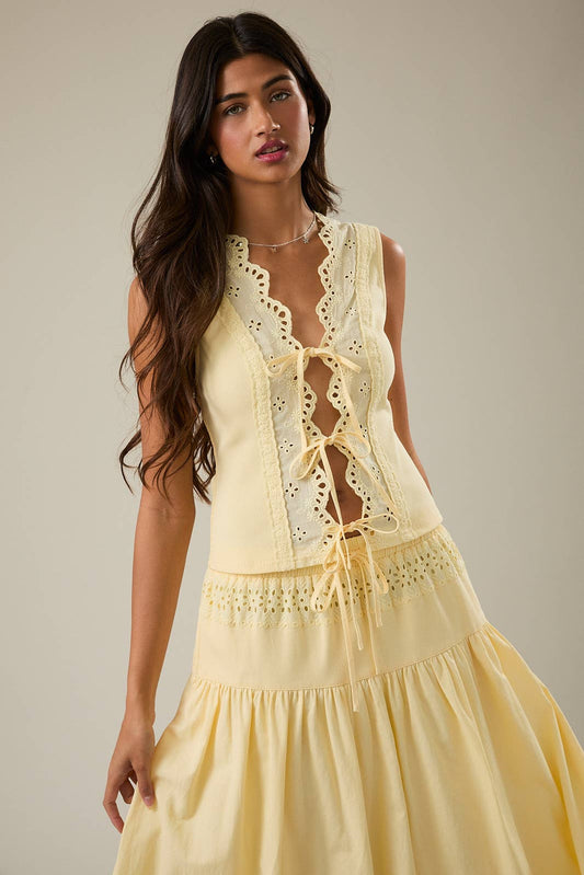 TIE FRONT VEST