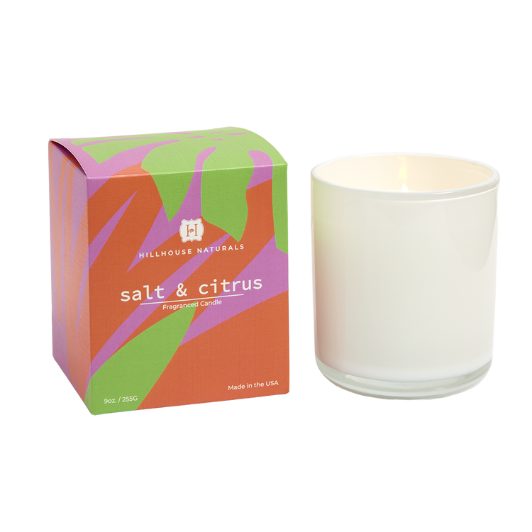 Salt & Citrus 9oz. Candle In Glass Ctn.6