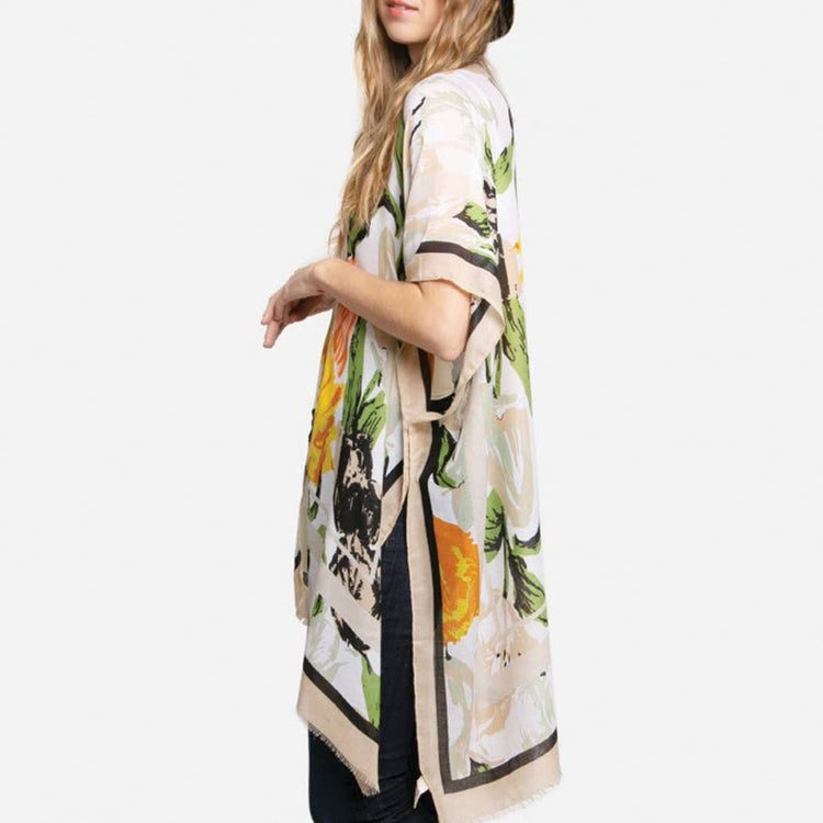 Floral Print Kimono