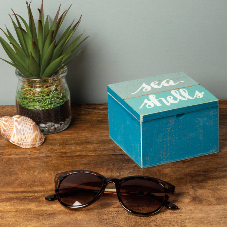 Sea Shells Slat Hinged Box