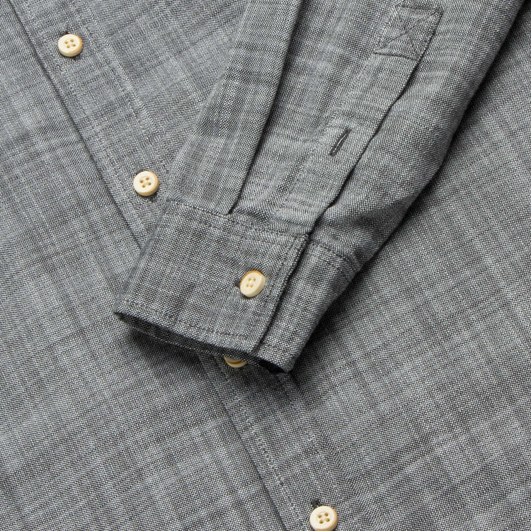 Brian Slub 2 tone Shirt - Black