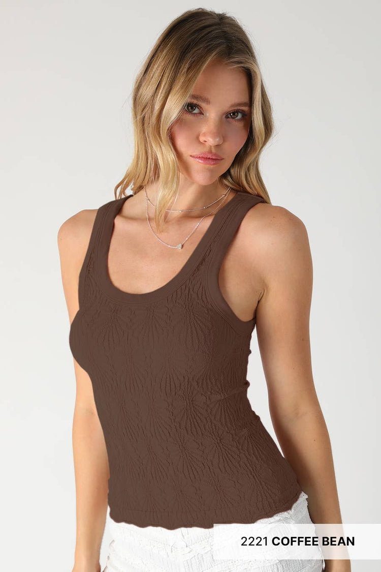 Reversible Lace Textured Tank Top