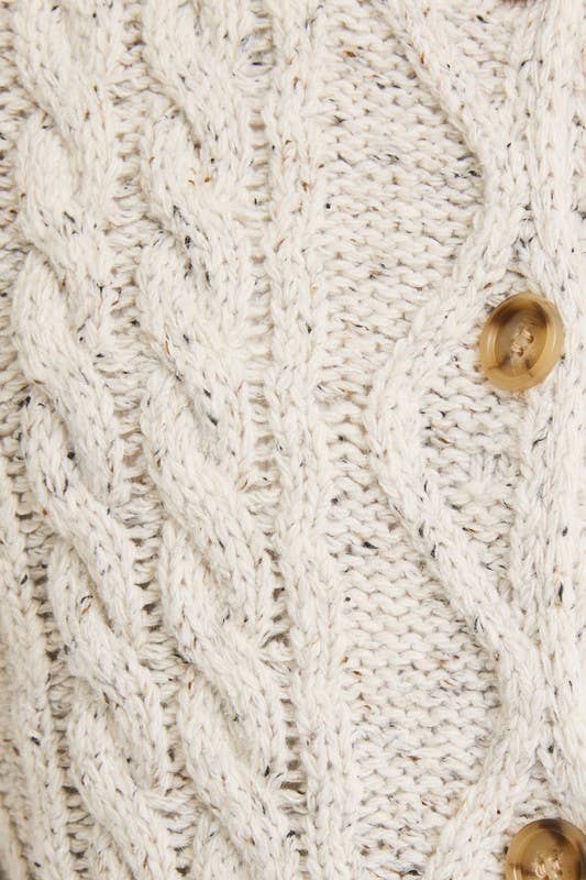 FRONT POCKET DETAIL LONG SLEEVE OVERSIZED CARDIGAN