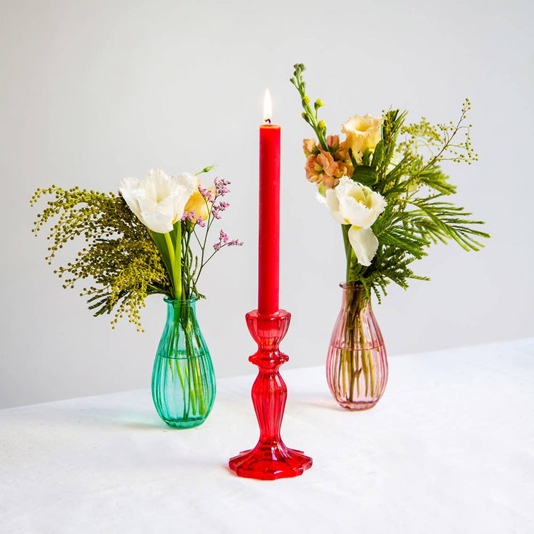 Inner Red and Green Dinner Candles | Christmas Décor |