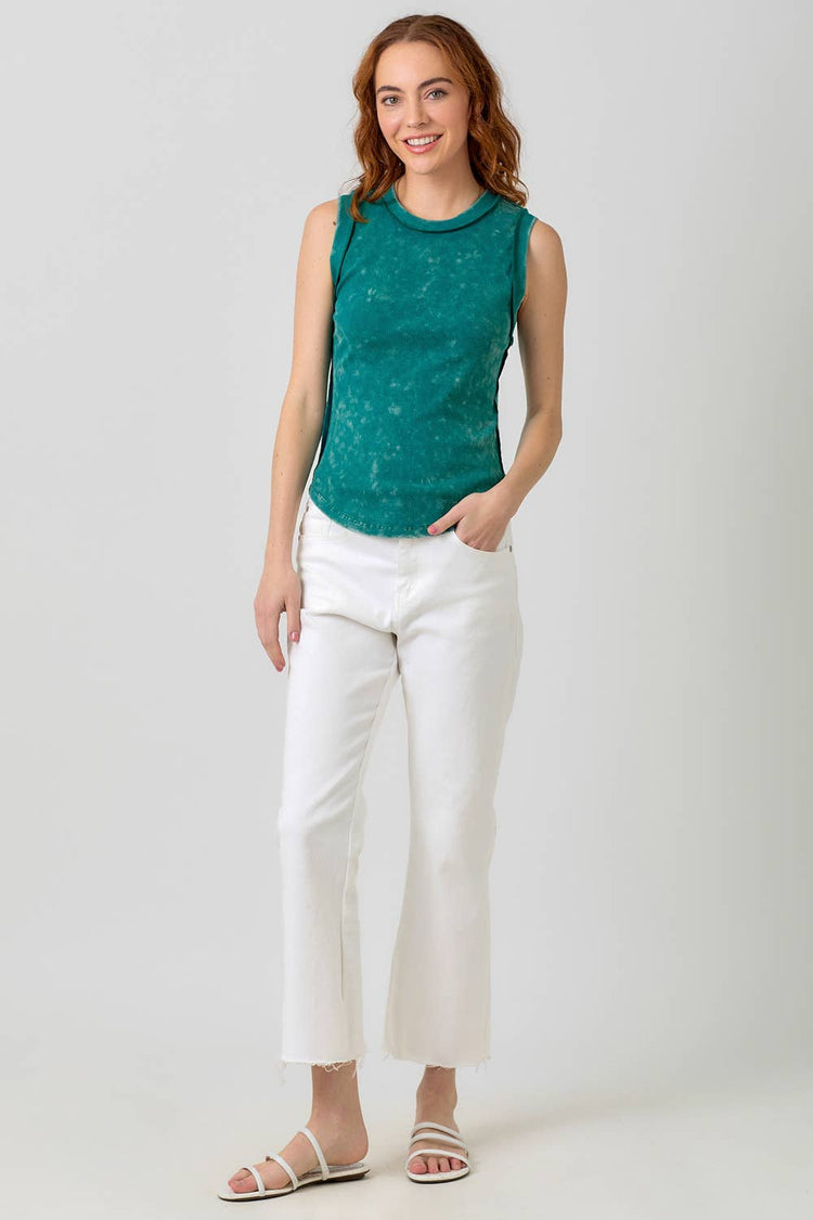 Exposed Seaming Ribbed Tank