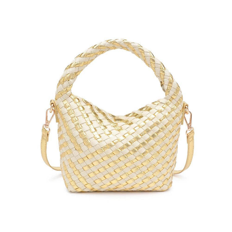 Jessamine Woven Mixed Material Crossbody