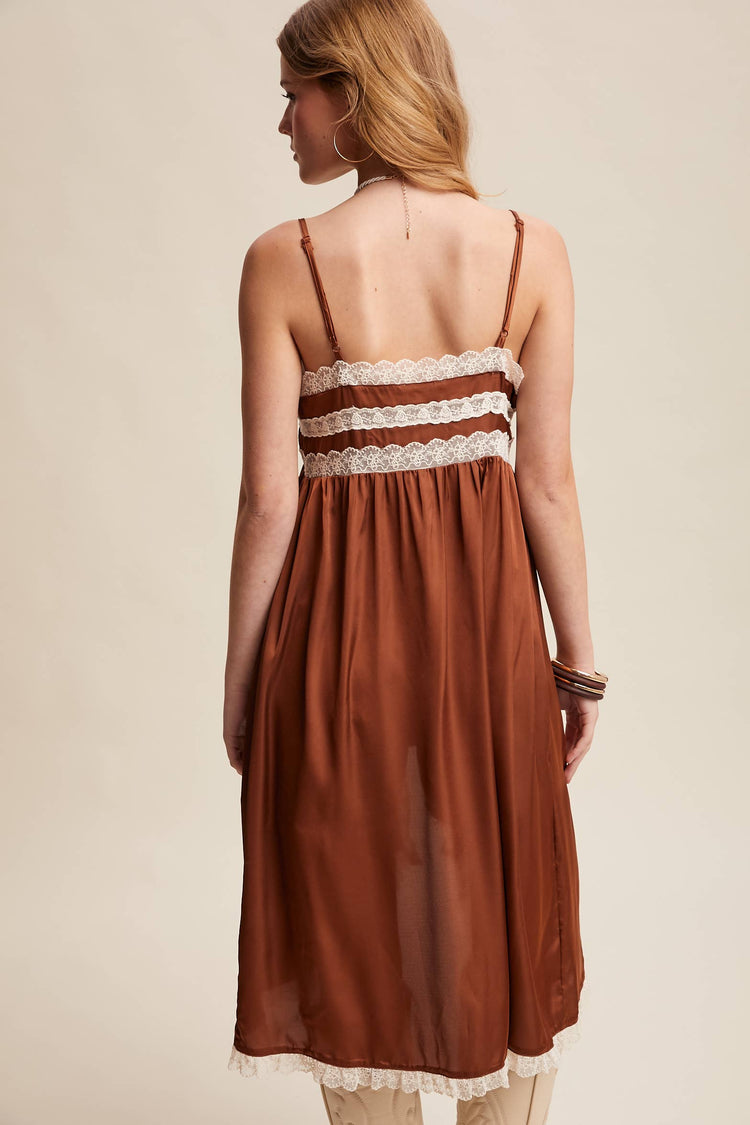 Lace Trim Maxi Cami Top