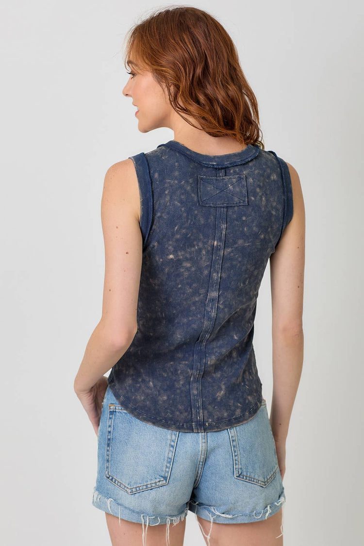 Exposed Seaming Ribbed Tank
