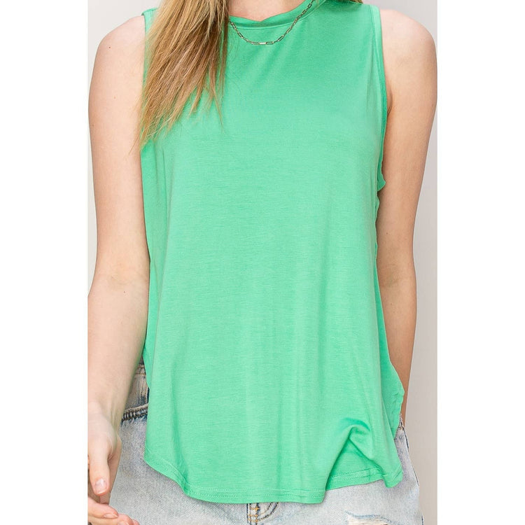 Curved Hem Jersey Top