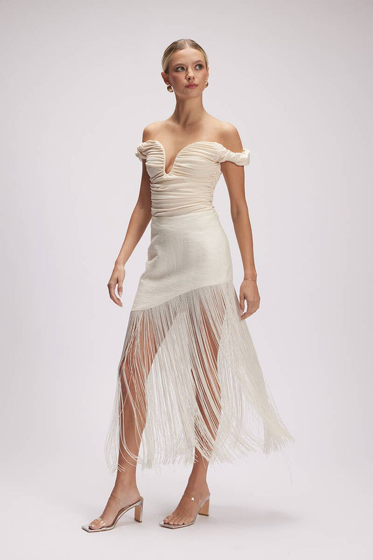 Fringe Maxi Skirt