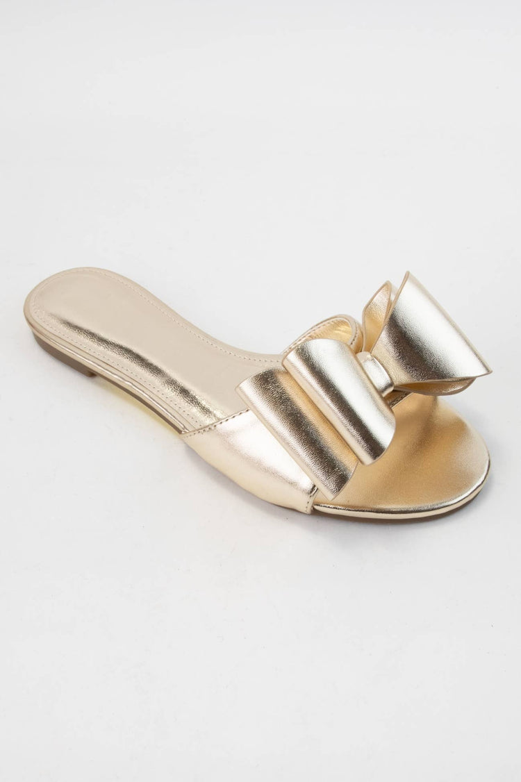 Tizzy - Double Loop Ribbon SLip On Sandal