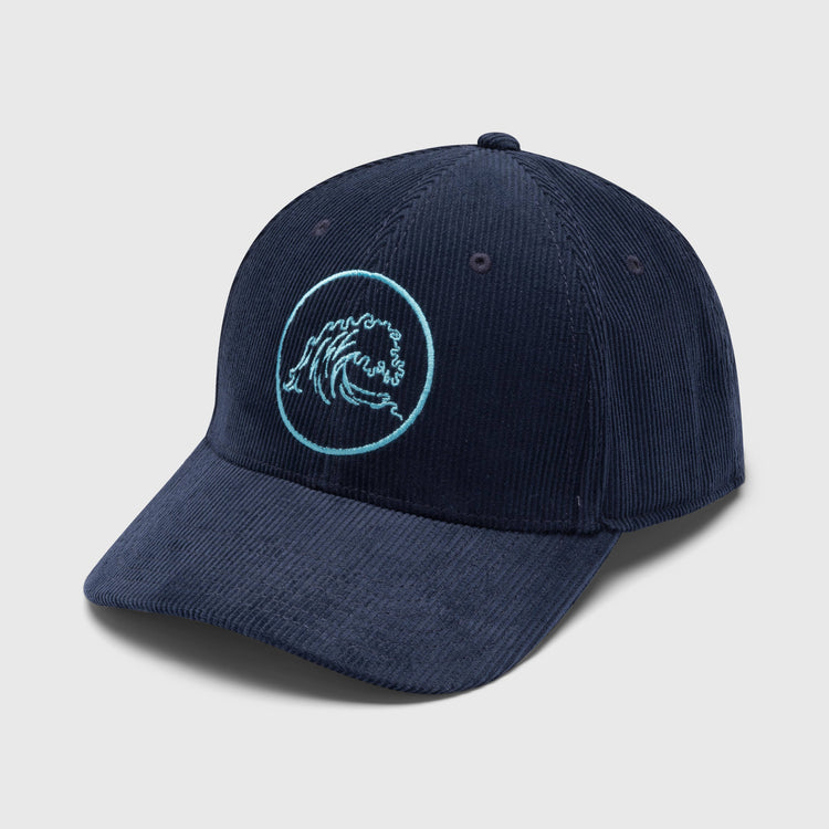 Corduroy classic embroidered patch cap