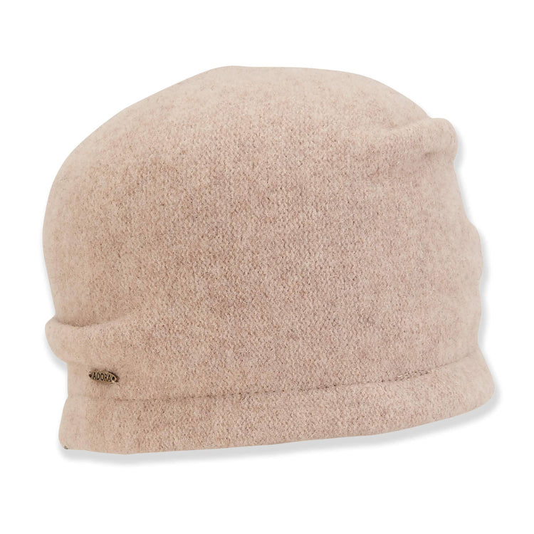 Ivory, 100% Wool Turban