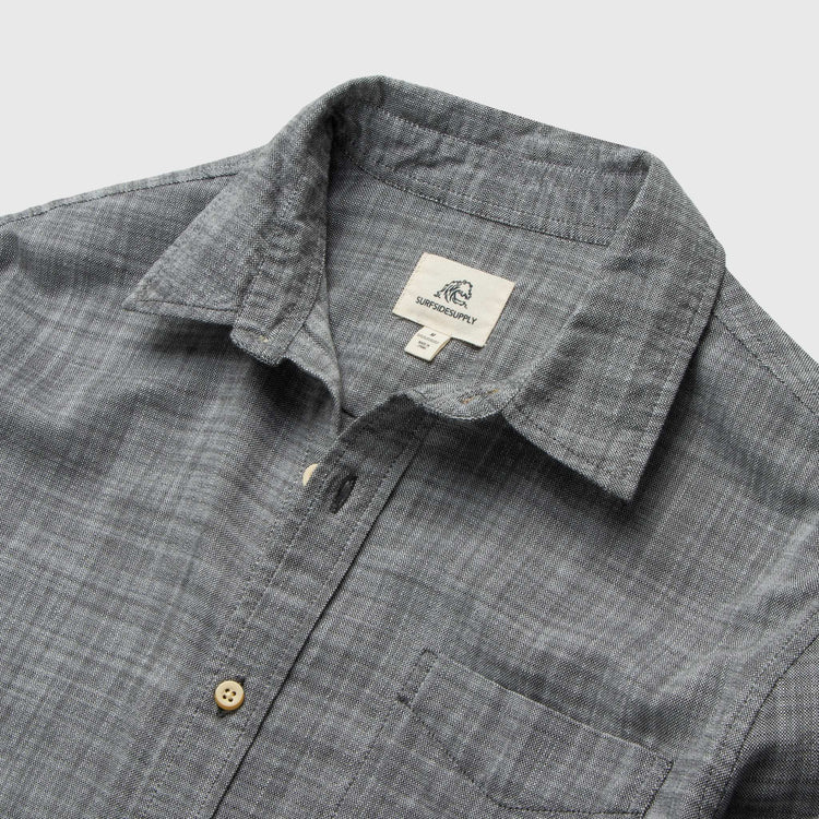 Brian Slub 2 tone Shirt - Black