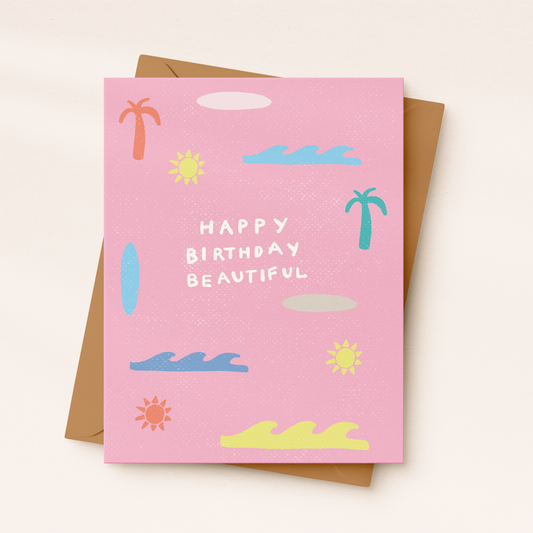 Surf Birthday Card | | Card for Her | Summer Card