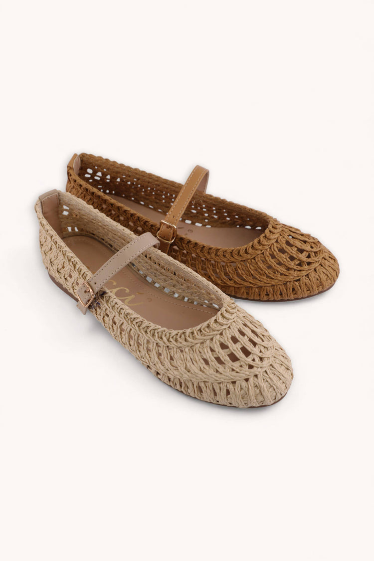 SUSAN WOVEN DESIGNED MARY JANE FLAT