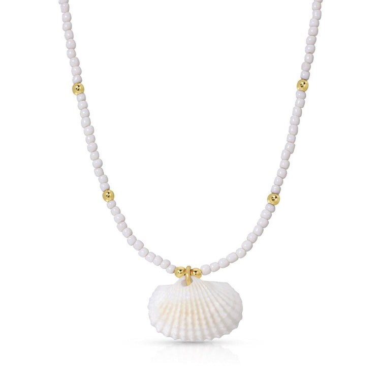 Assorted Seed Bead Necklaces with Shell Pendant