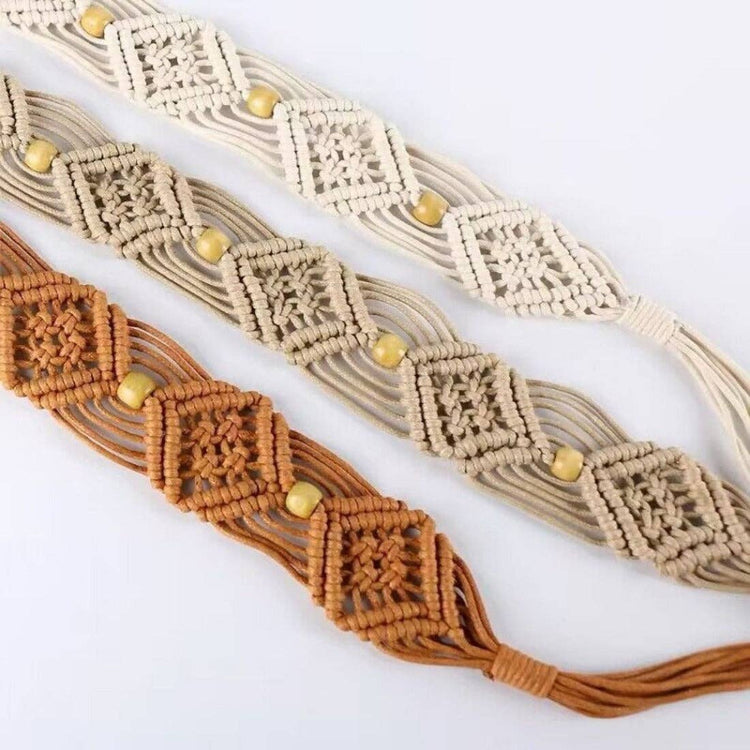Beco - Hollow Knitted Tassel Belt