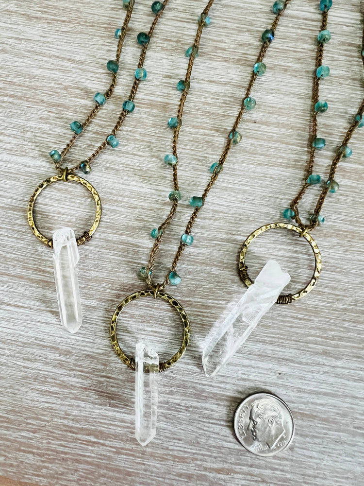 Alchemy Necklace with Rough Quartz Crystal