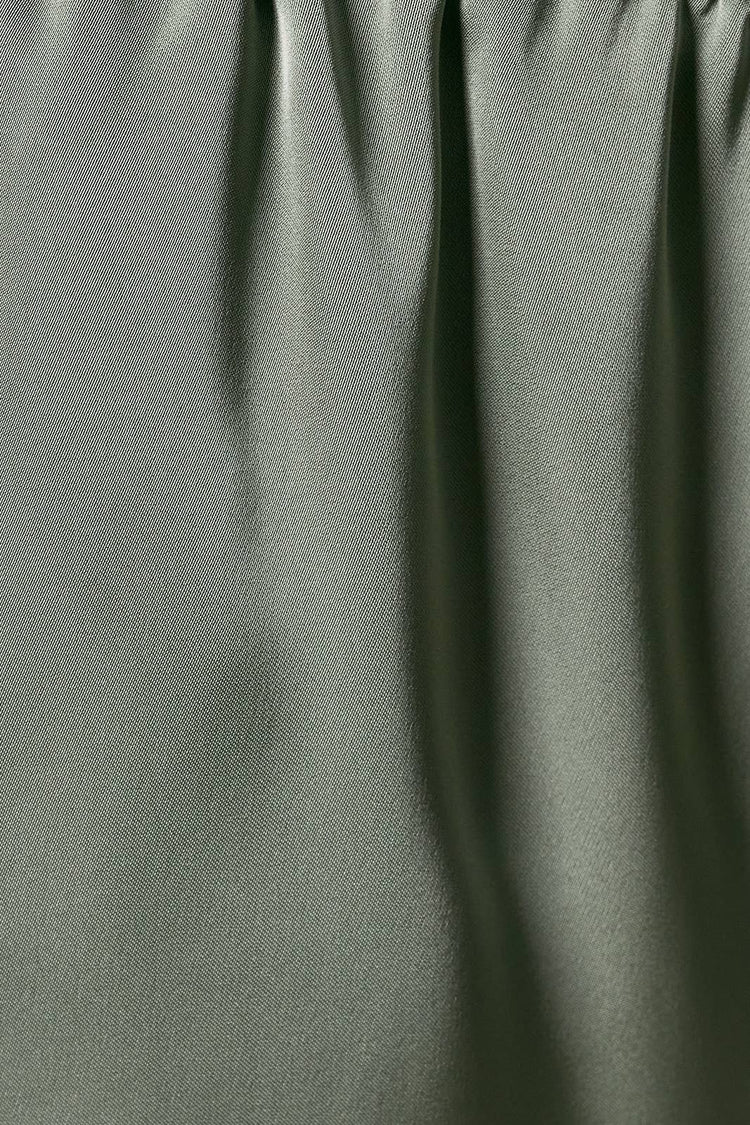 ELASTIC WAIST LACE TRIM WIDE LEG PANTS