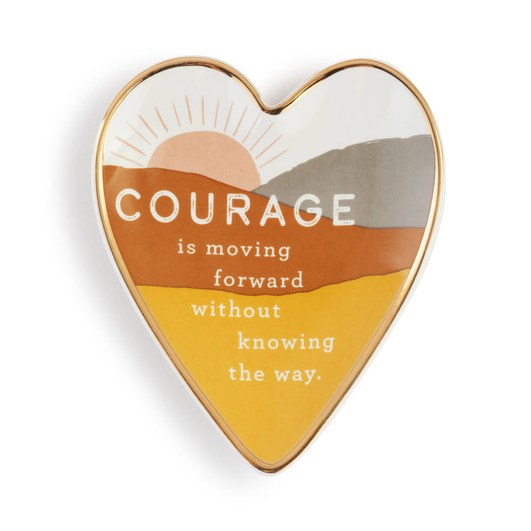 Courage Art Heart Trinket Dish