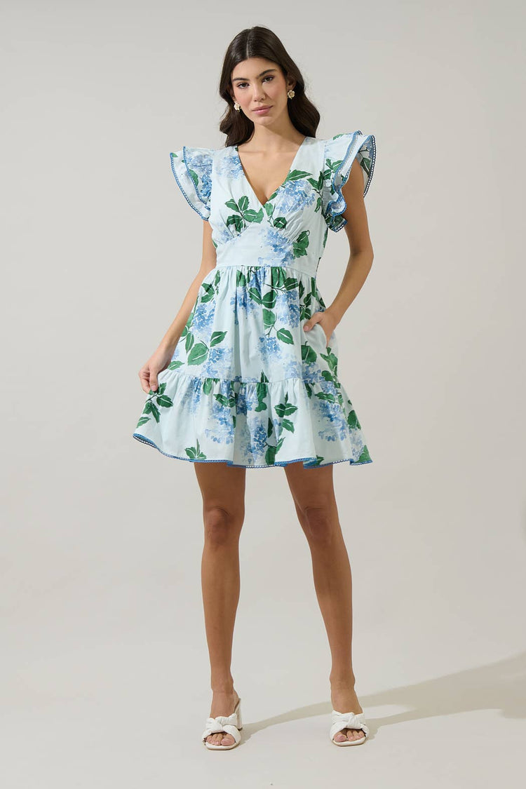Mirla Floral Surie Ruffle Mini Dress